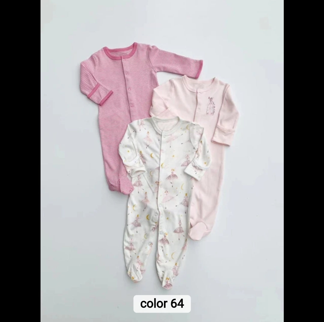 Ballerina set - 3 cotton overalls