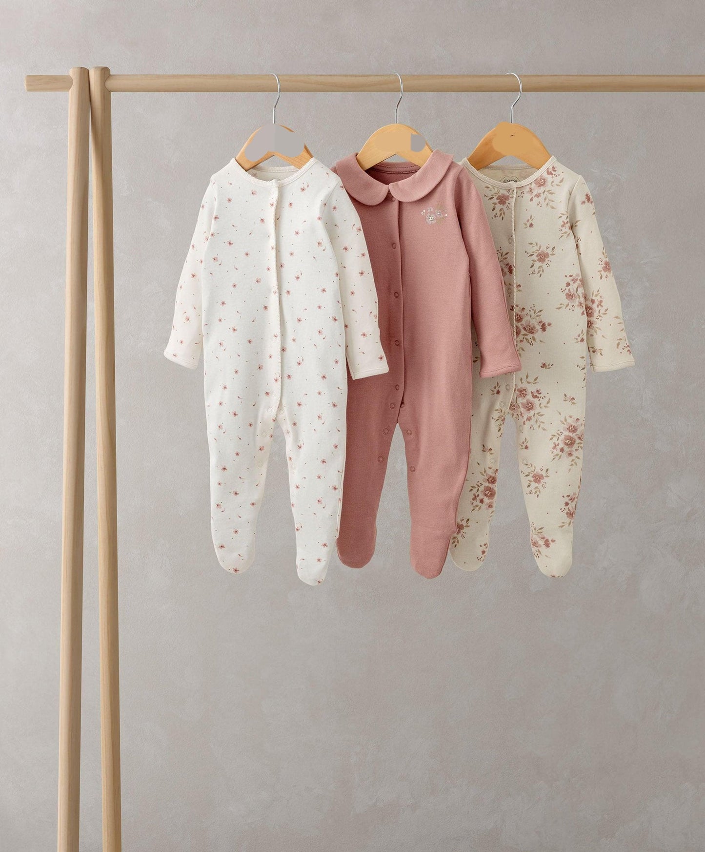 Rose set - 3 cotton overalls
