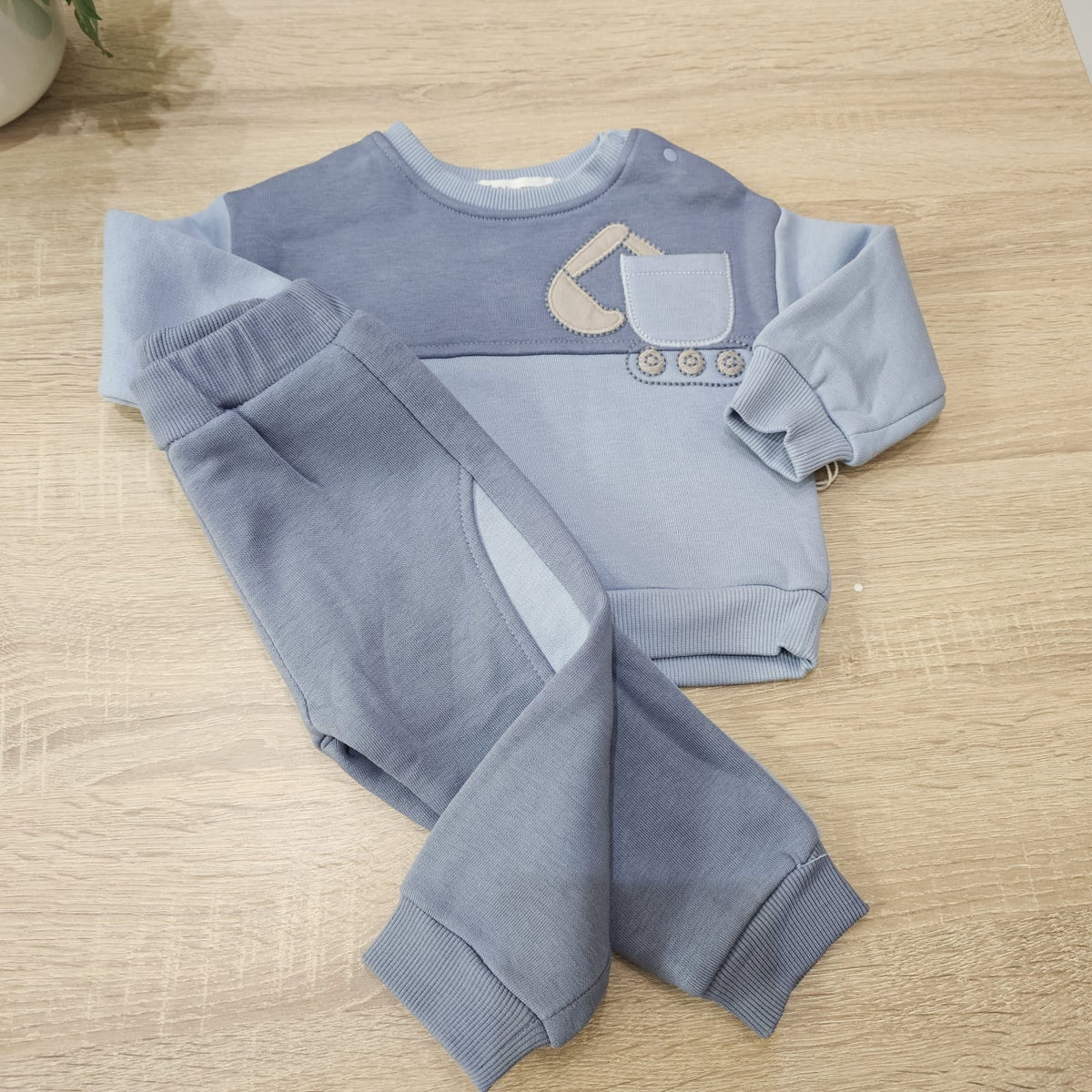 Baby blue and blue fleece set