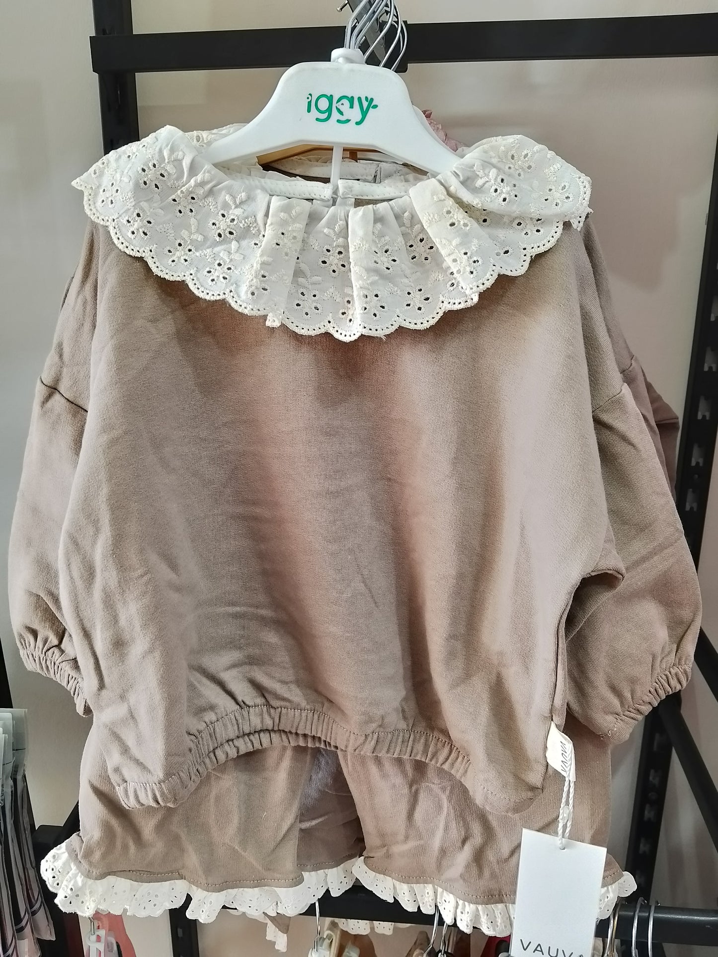 Vauva brown set soft fleece