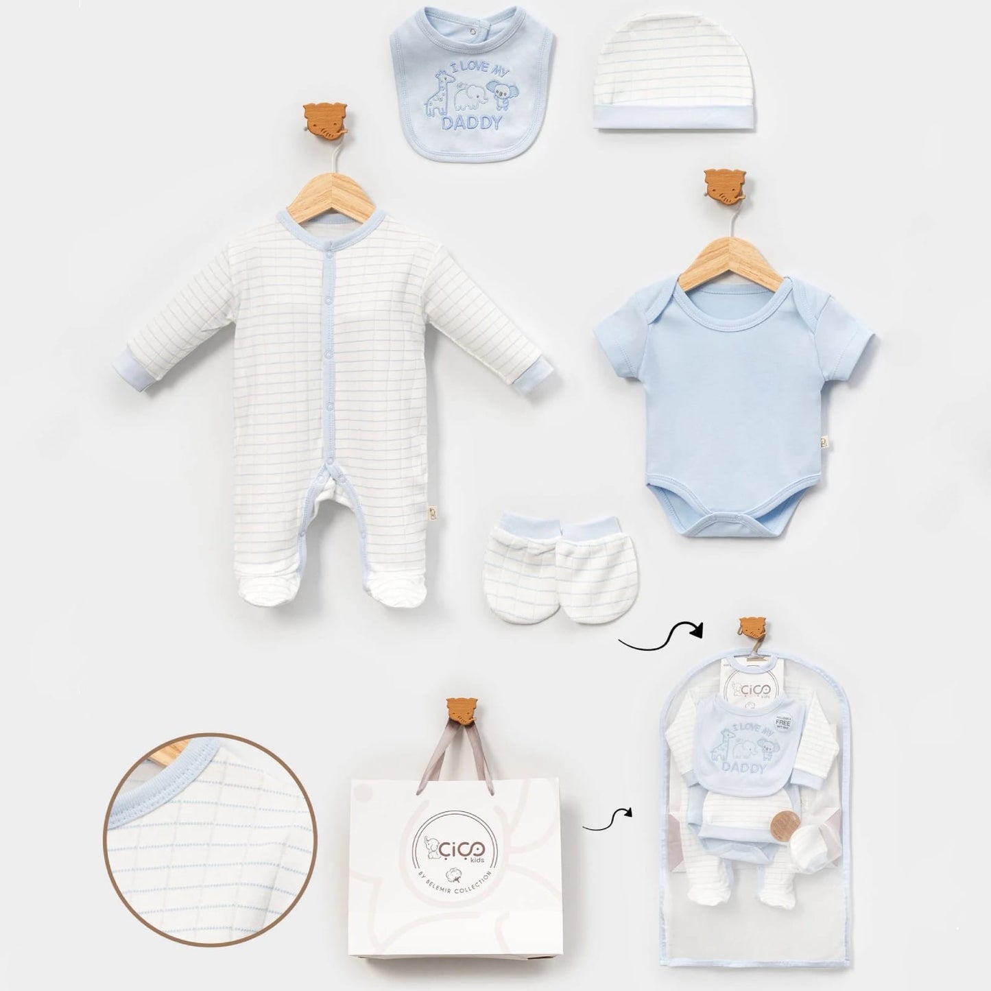 Blue - 5 pieces overall set