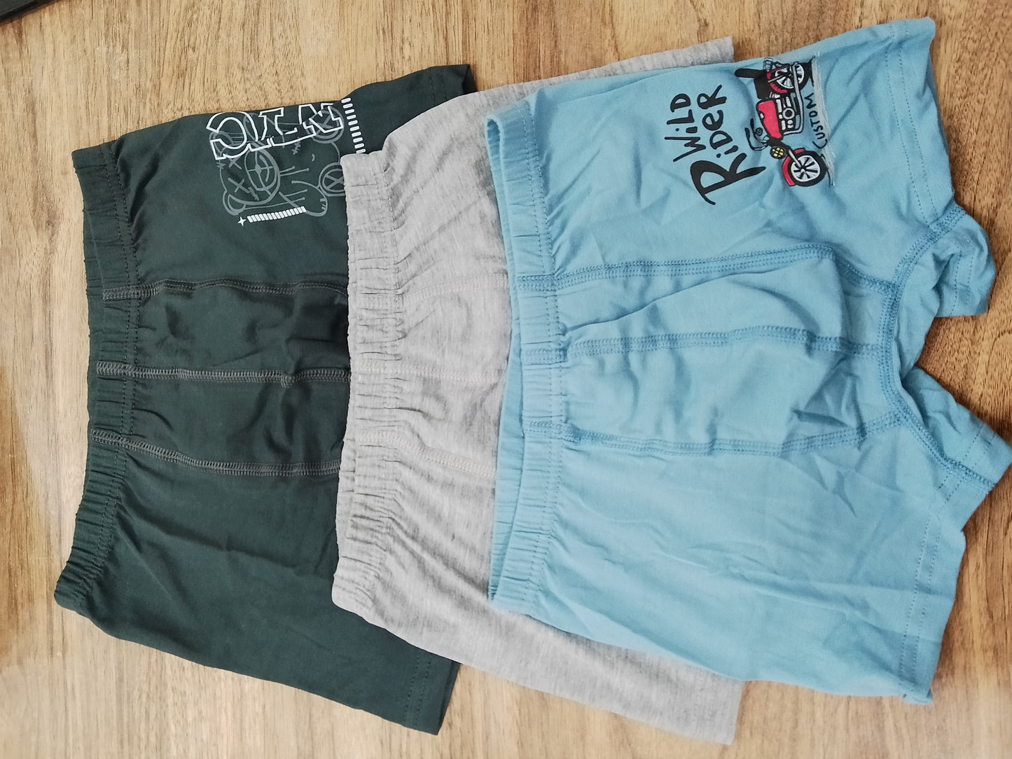 Luxxo boxers pack of 3 blue grey dark grey
