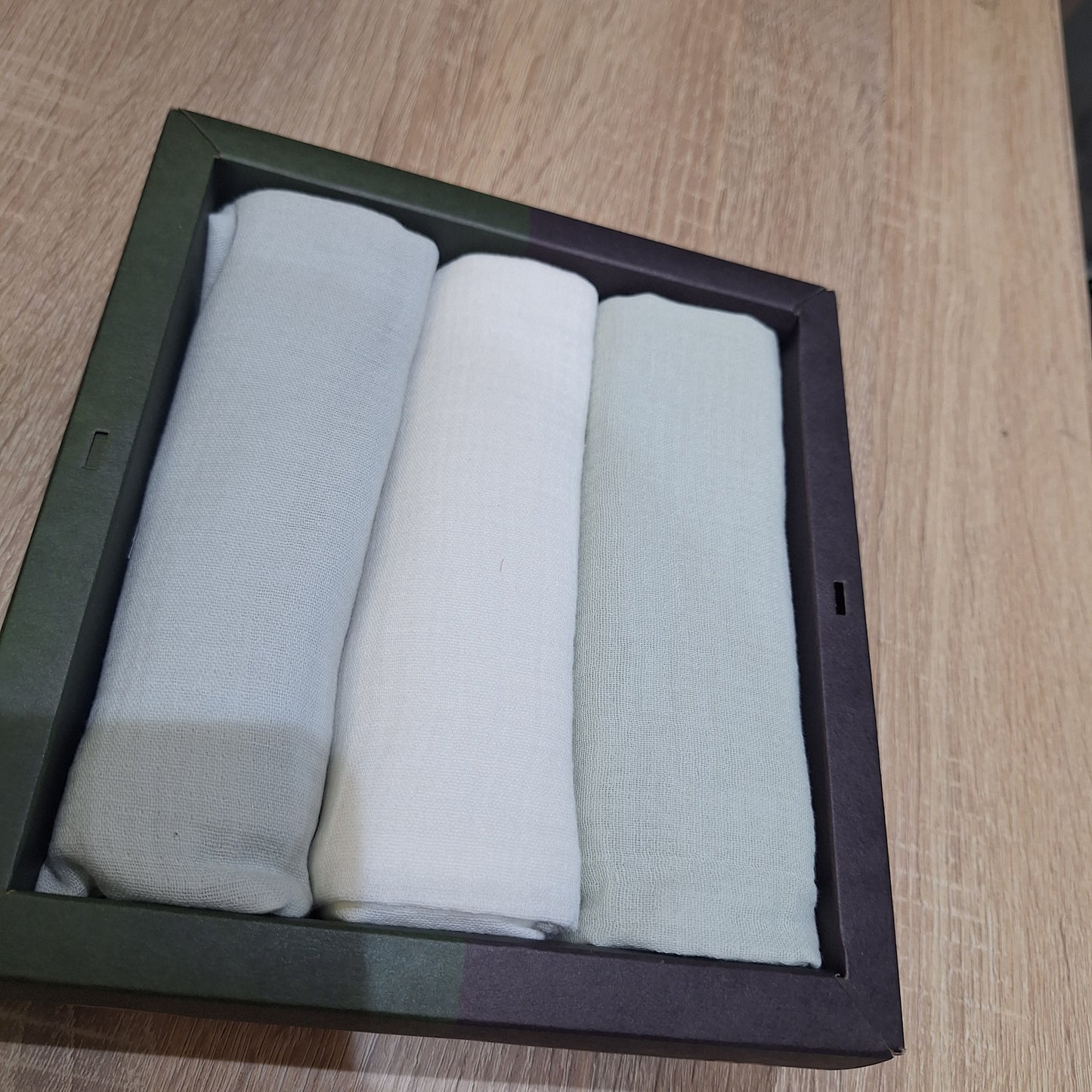 Caramell- pack of 3 Muslin blanckets