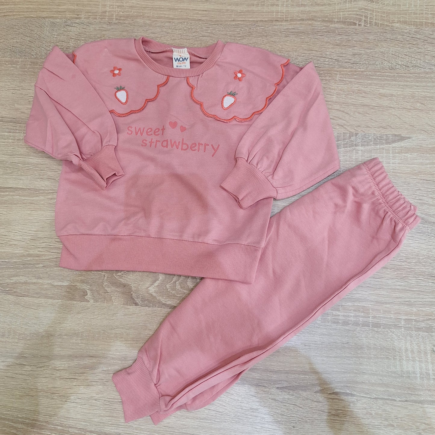 Set cotton sweet strawberry saumon