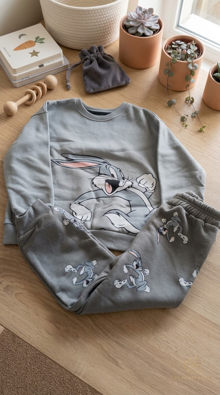 Bugs bunny grey- FLEECE SET