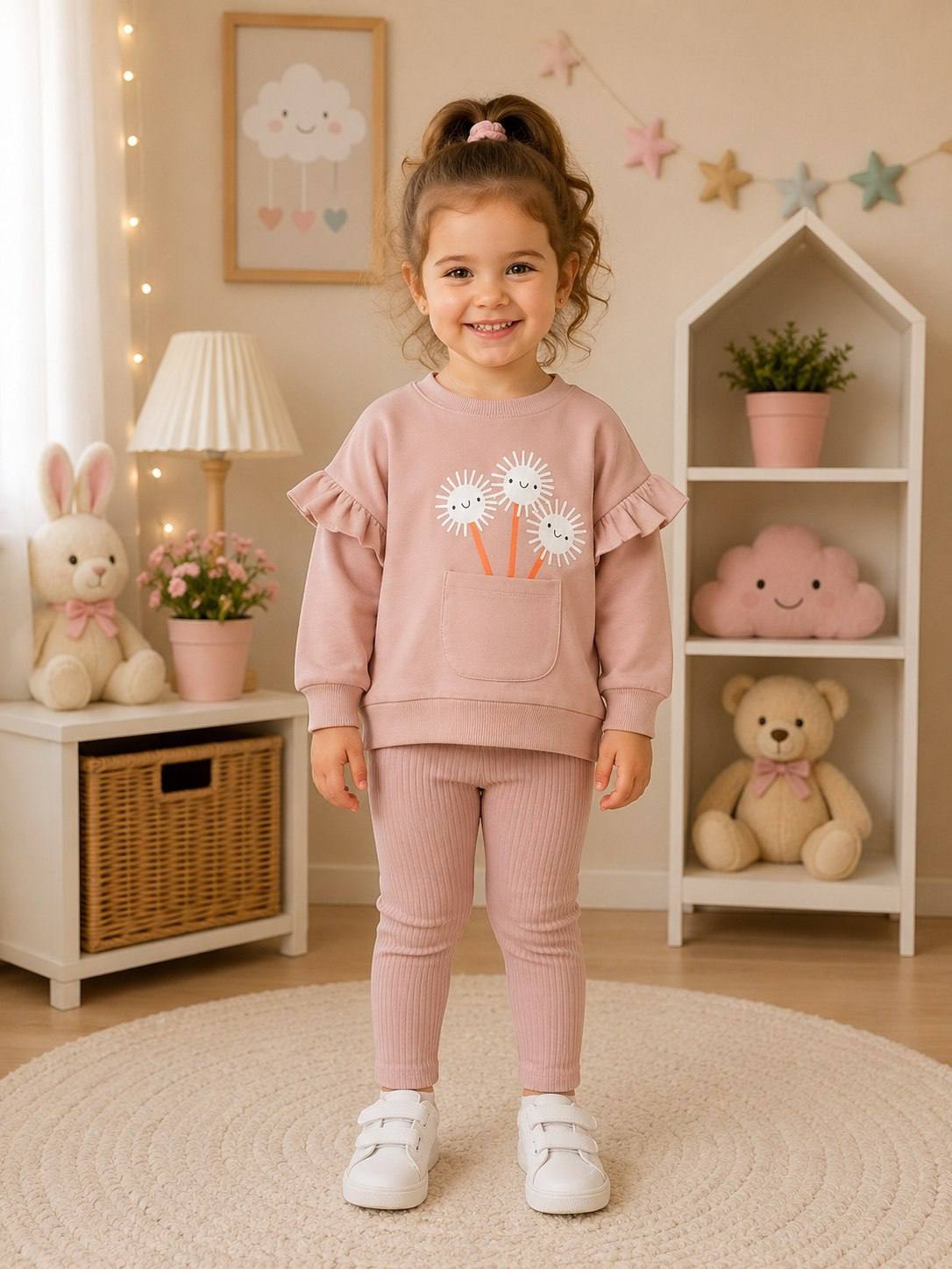 Flower Saumon - Cotton Set
