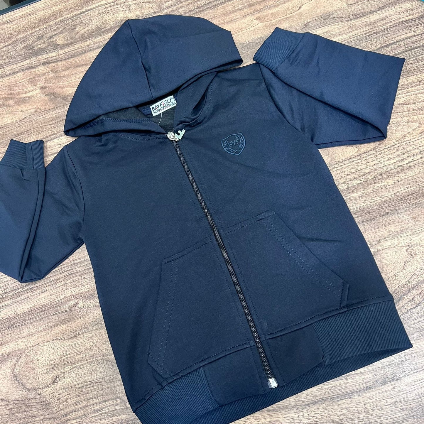BYF hoodie navy - cotton inside
