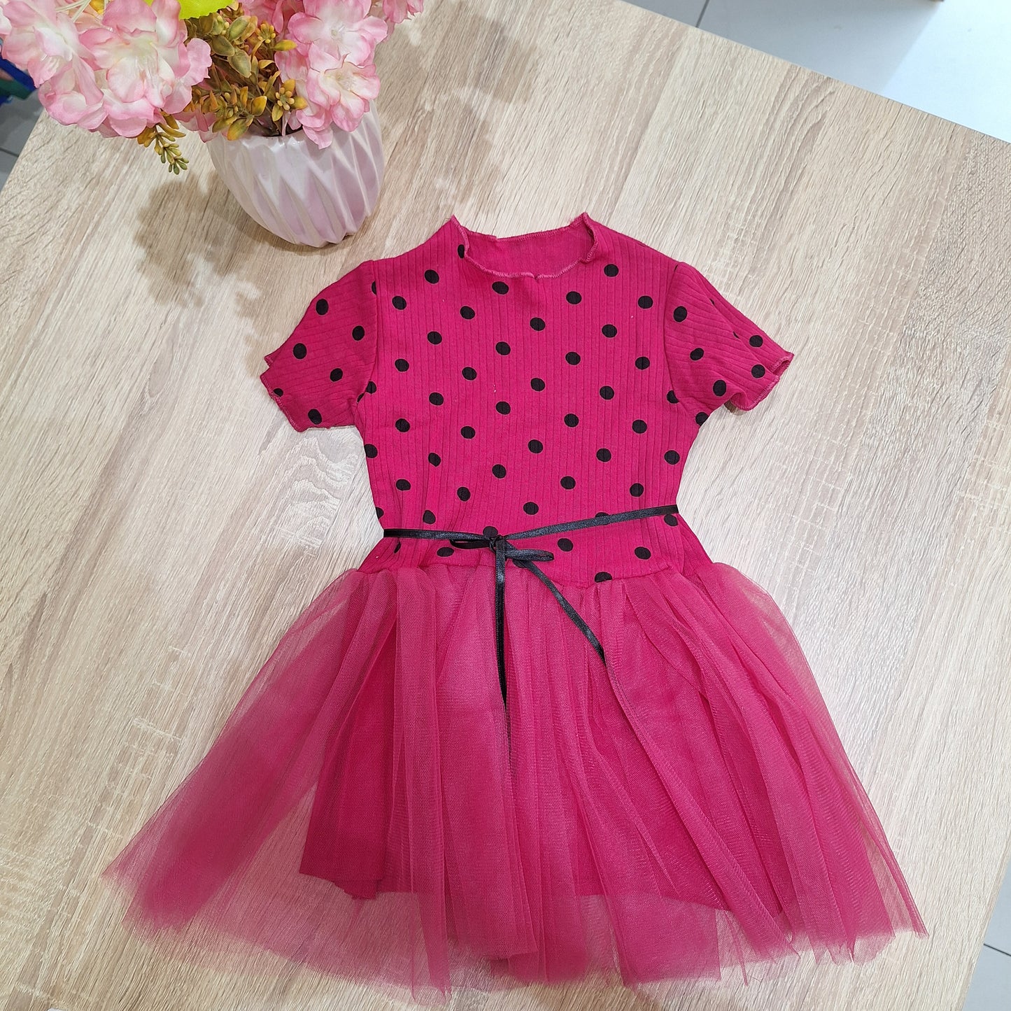 Dress fuchia ladybug
