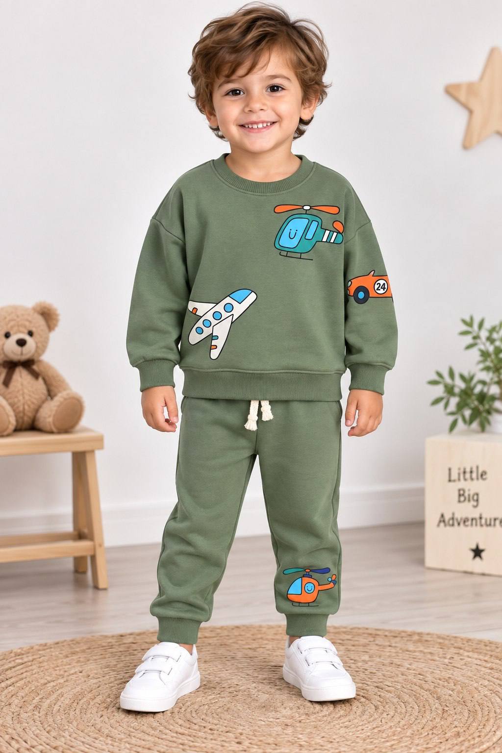 Airplane Green - Cotton Set