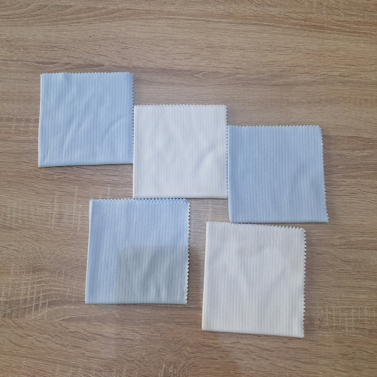 handkerchief pack of 10 cotton blue striped