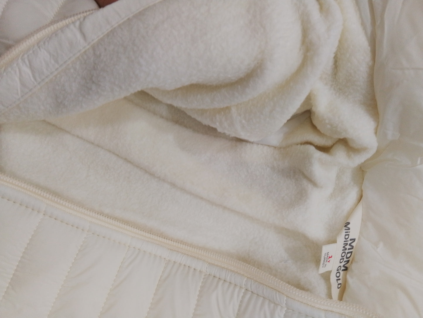 Anorak white - fleece inside