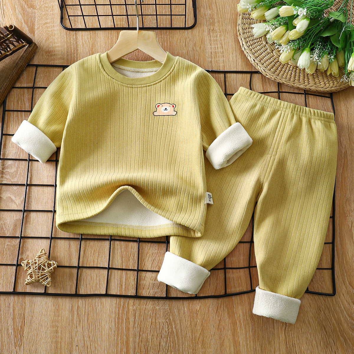 Pyjama polaire- pastel yellow