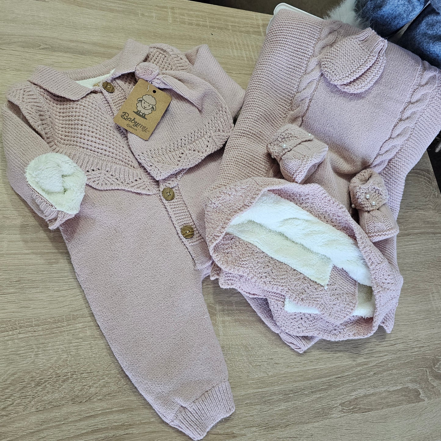 Fleece hospital set girls - 0-3 months