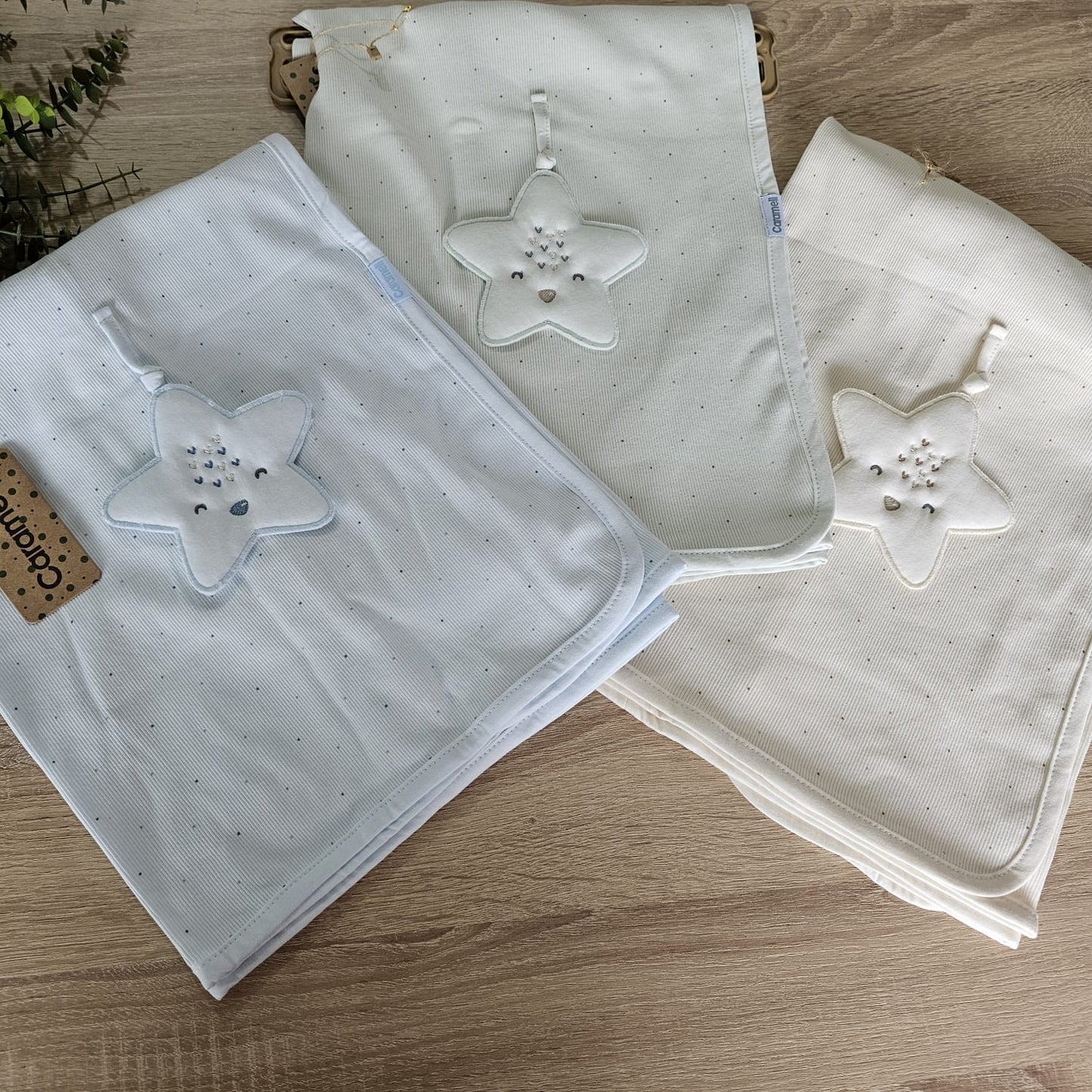Blanket cotton big star caramell