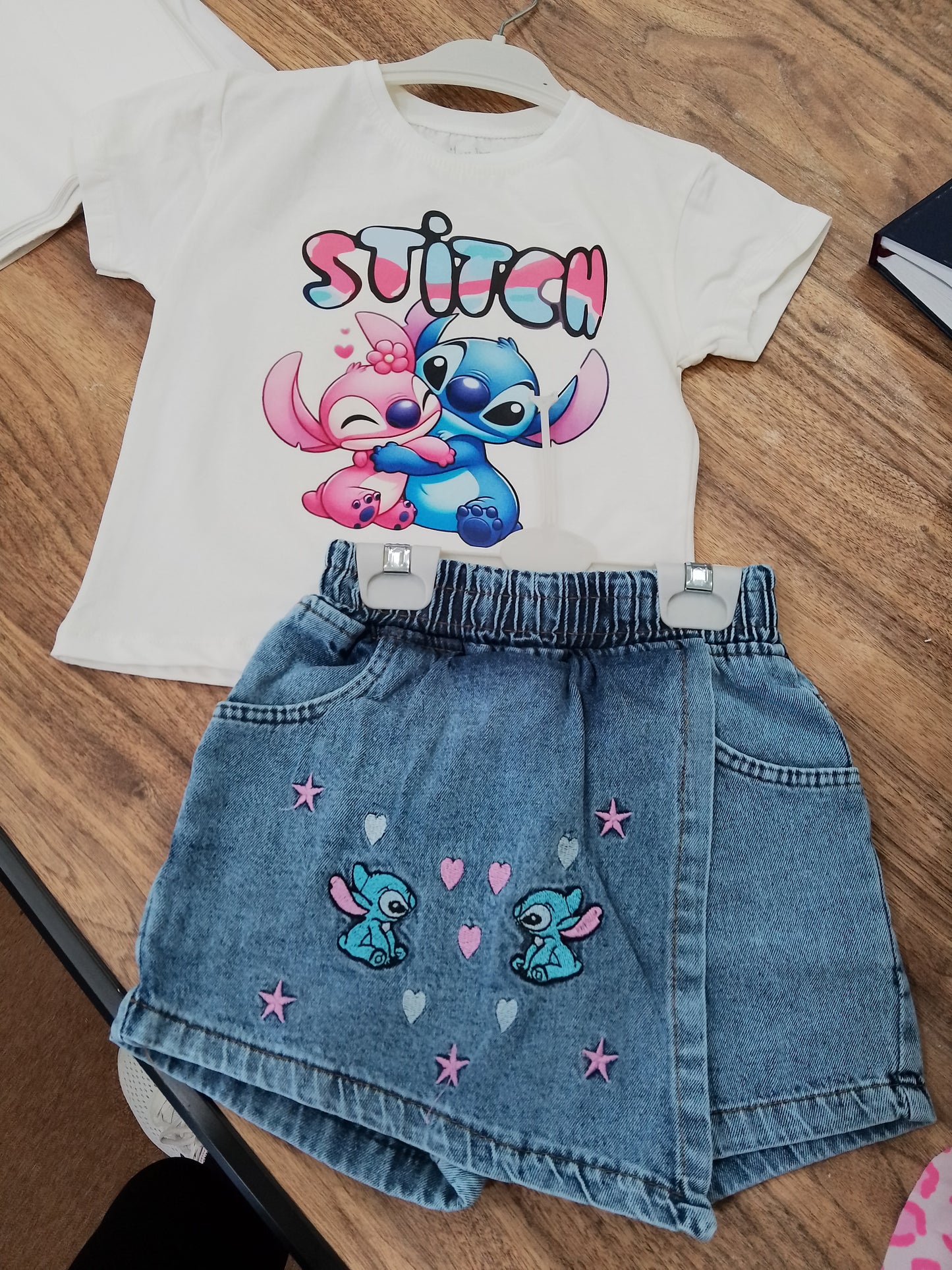 Top and skort jeans stitch