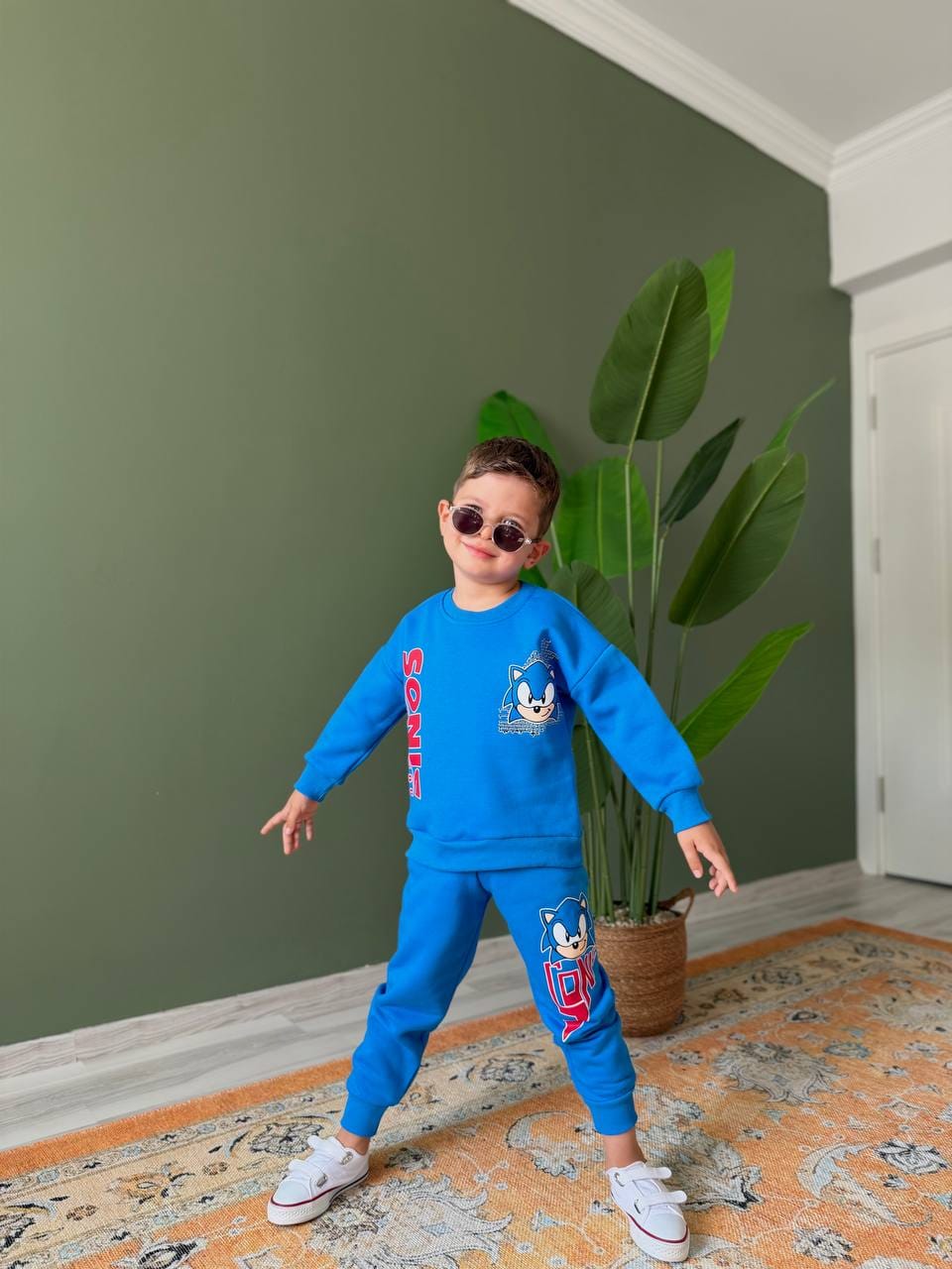 Sonic blue fleece set