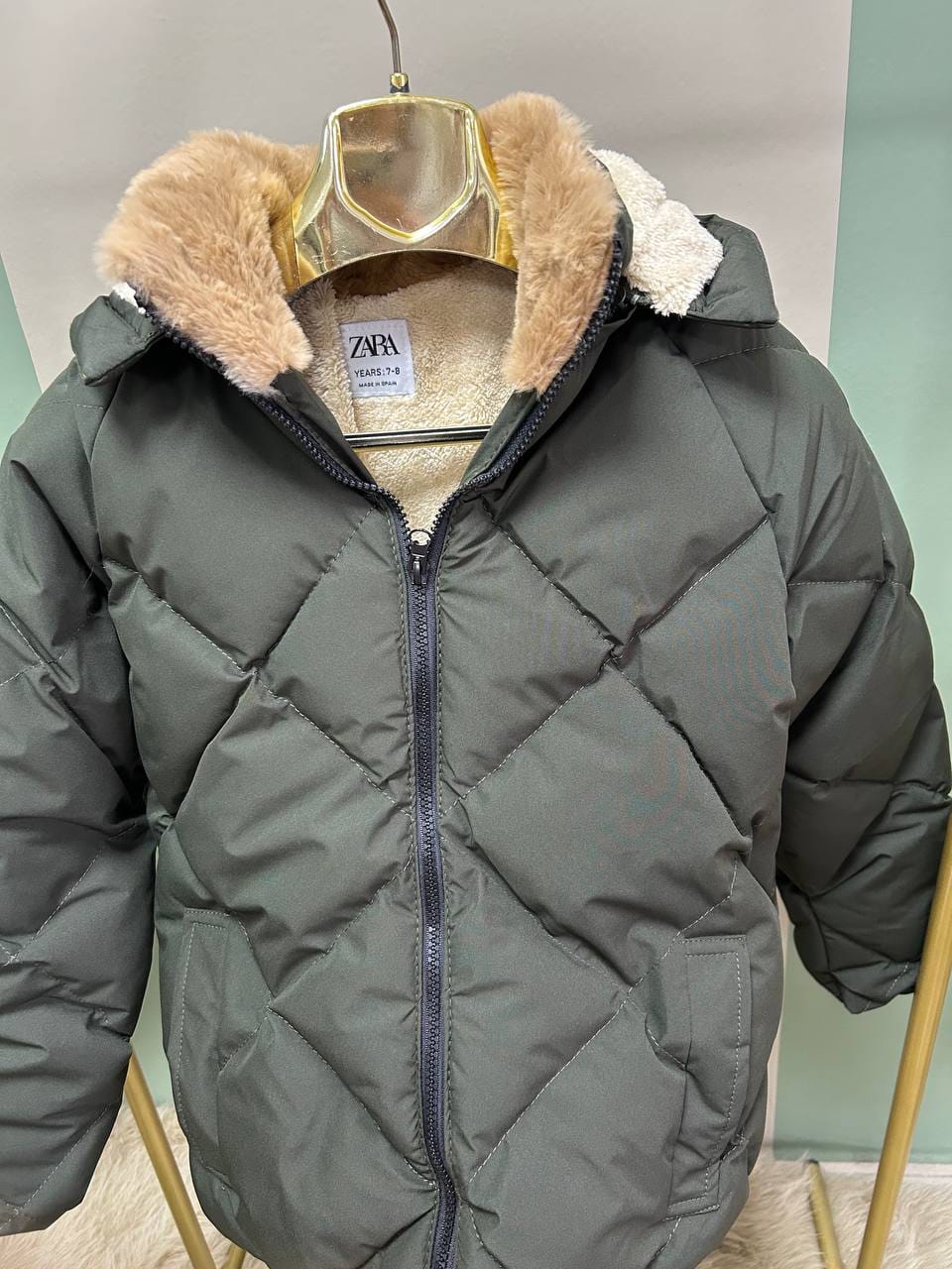 Jacket fur inside green