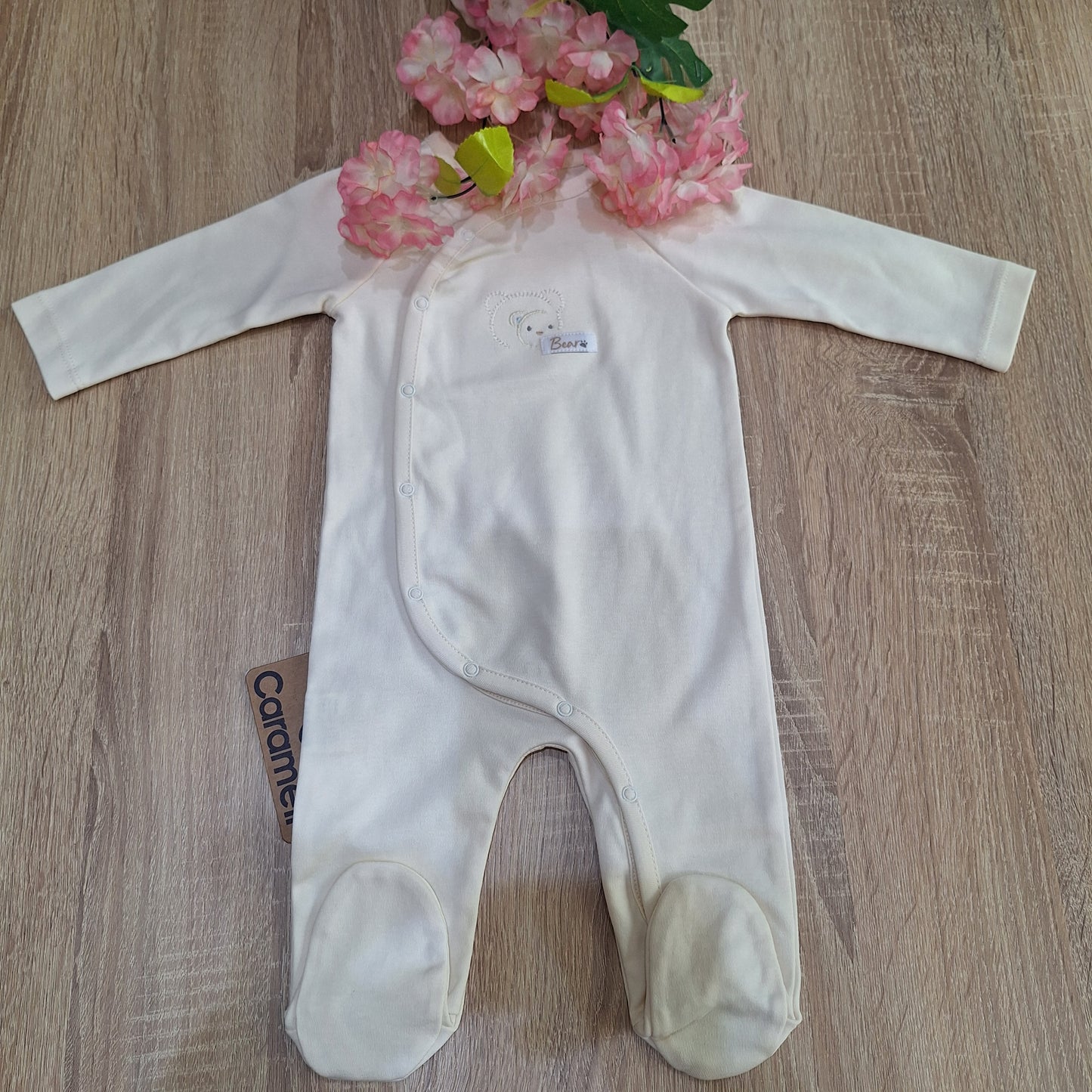 Bear nude caramell-cotton overall