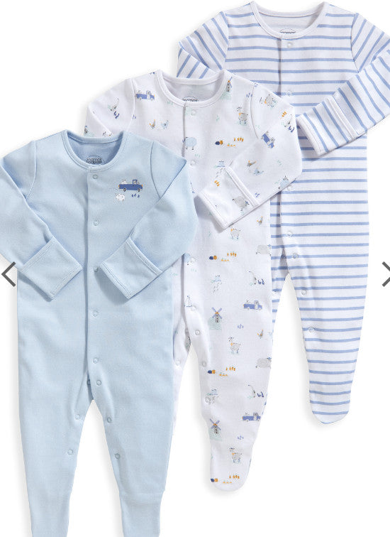 Truck - pack of 3 cotton overalls