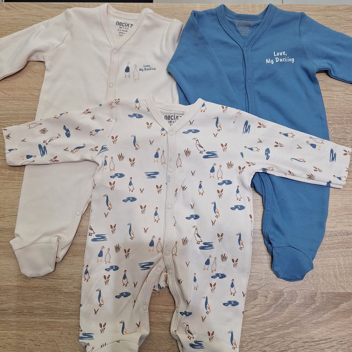Duck - pack of 3 cotton overalls