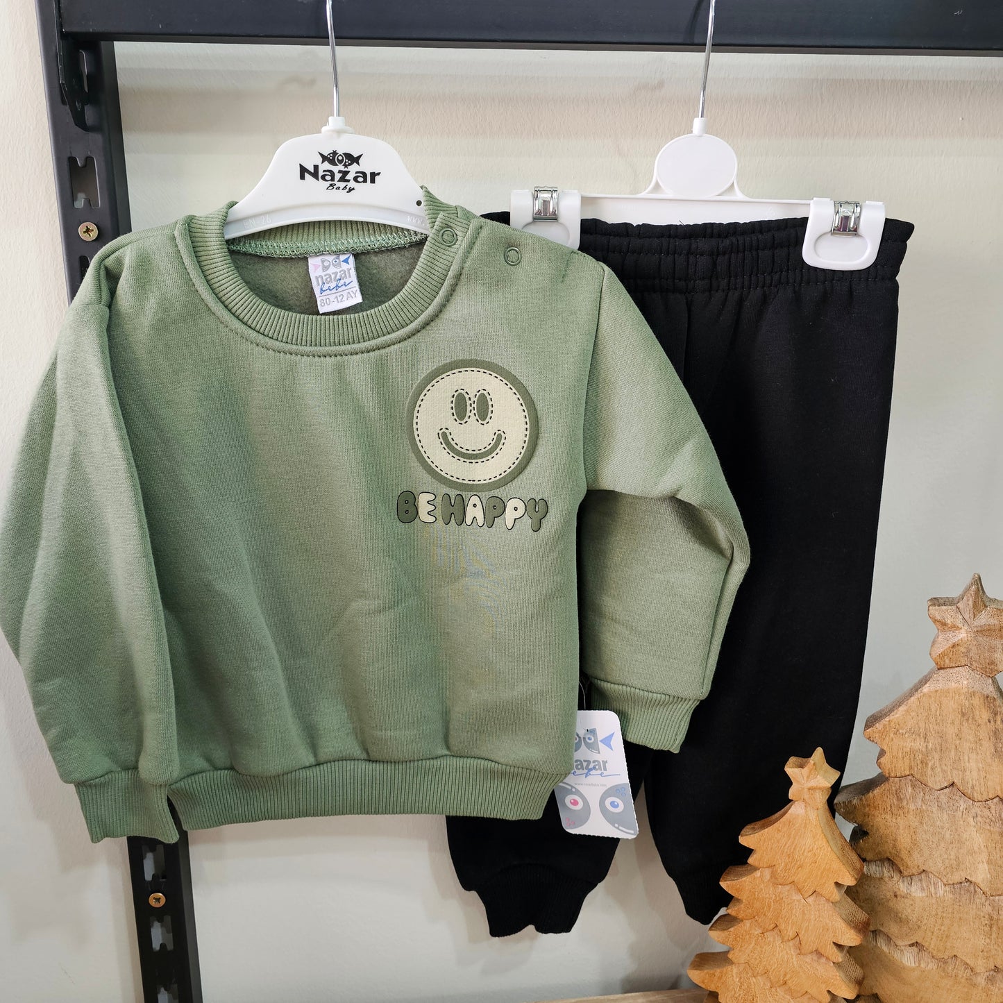 Be happy green - fleece set