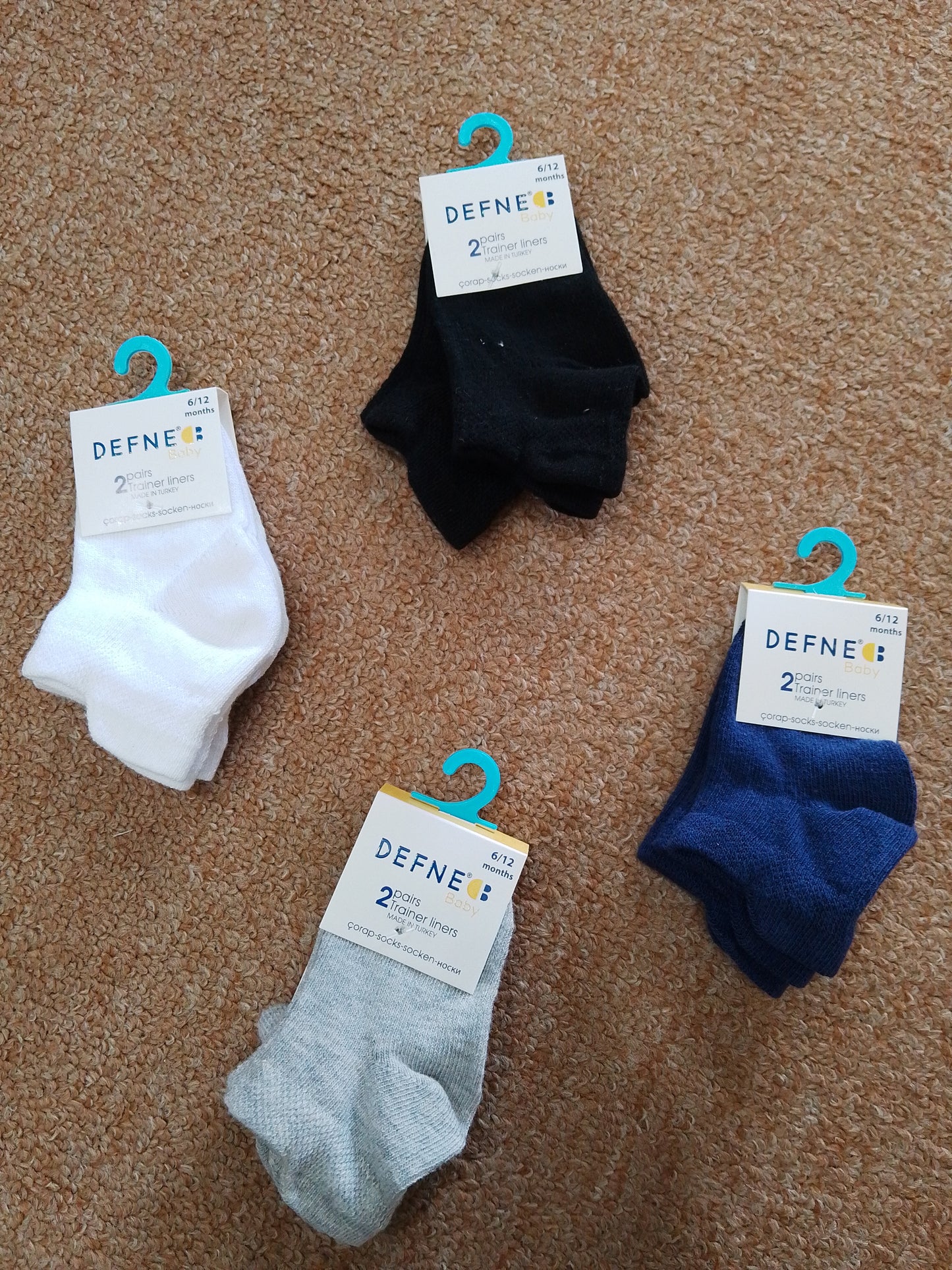 White-black-navy- grey Socks 2 pairs