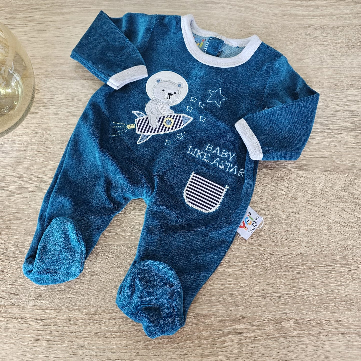Teddy Space- velvet overall