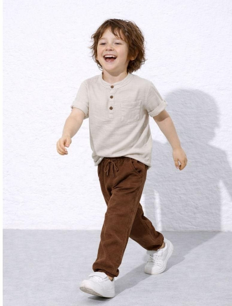 Linen set -Brown