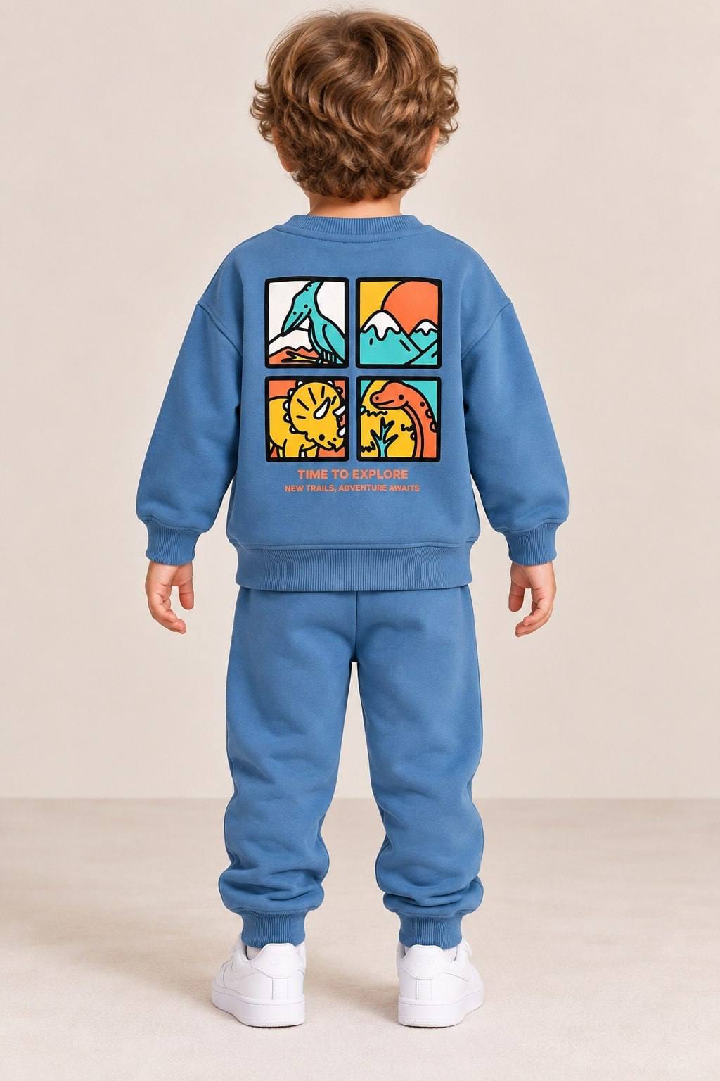 Dino blue- cotton liliboom