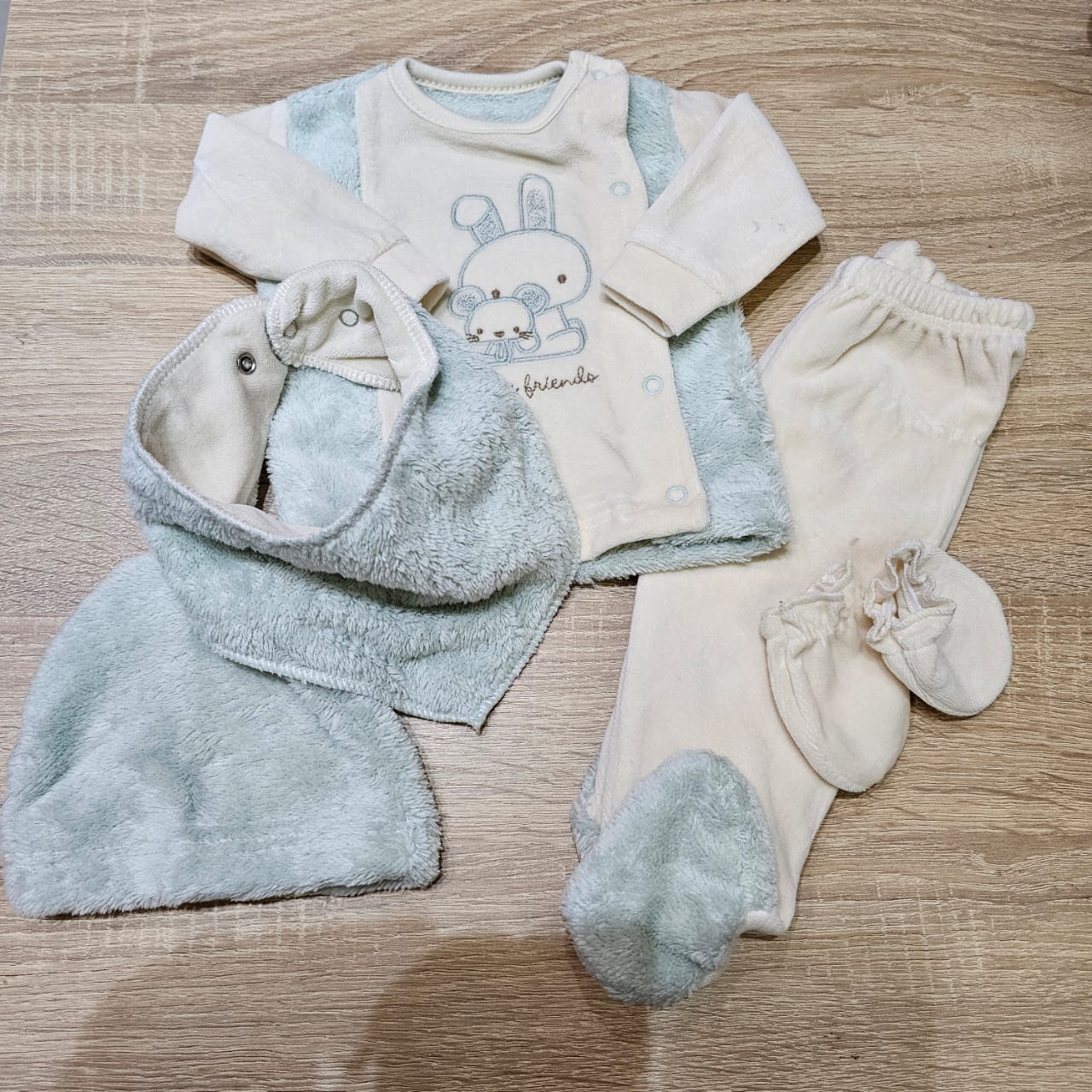 Rabbit blue hospital set- velvet