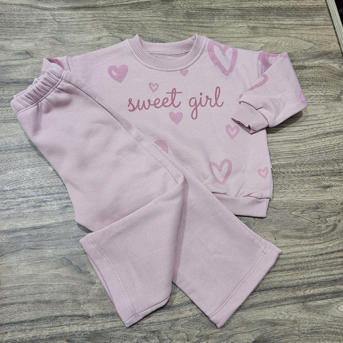 Sweet girl pink fleece set