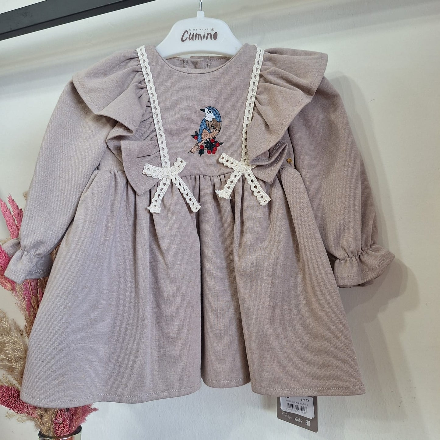 Bird dress - thick cotton