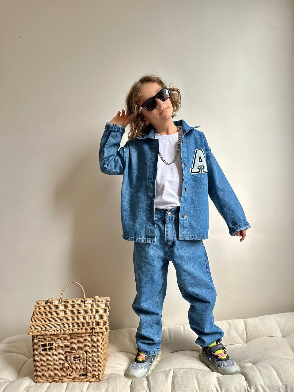 A- Boy denim set