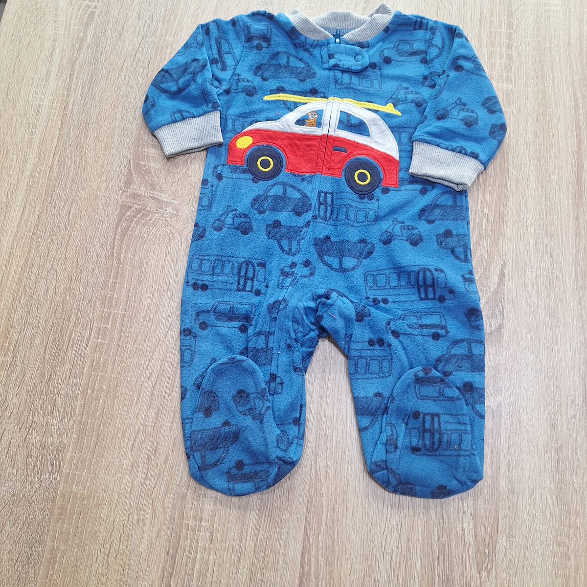Car blue velvet overall
