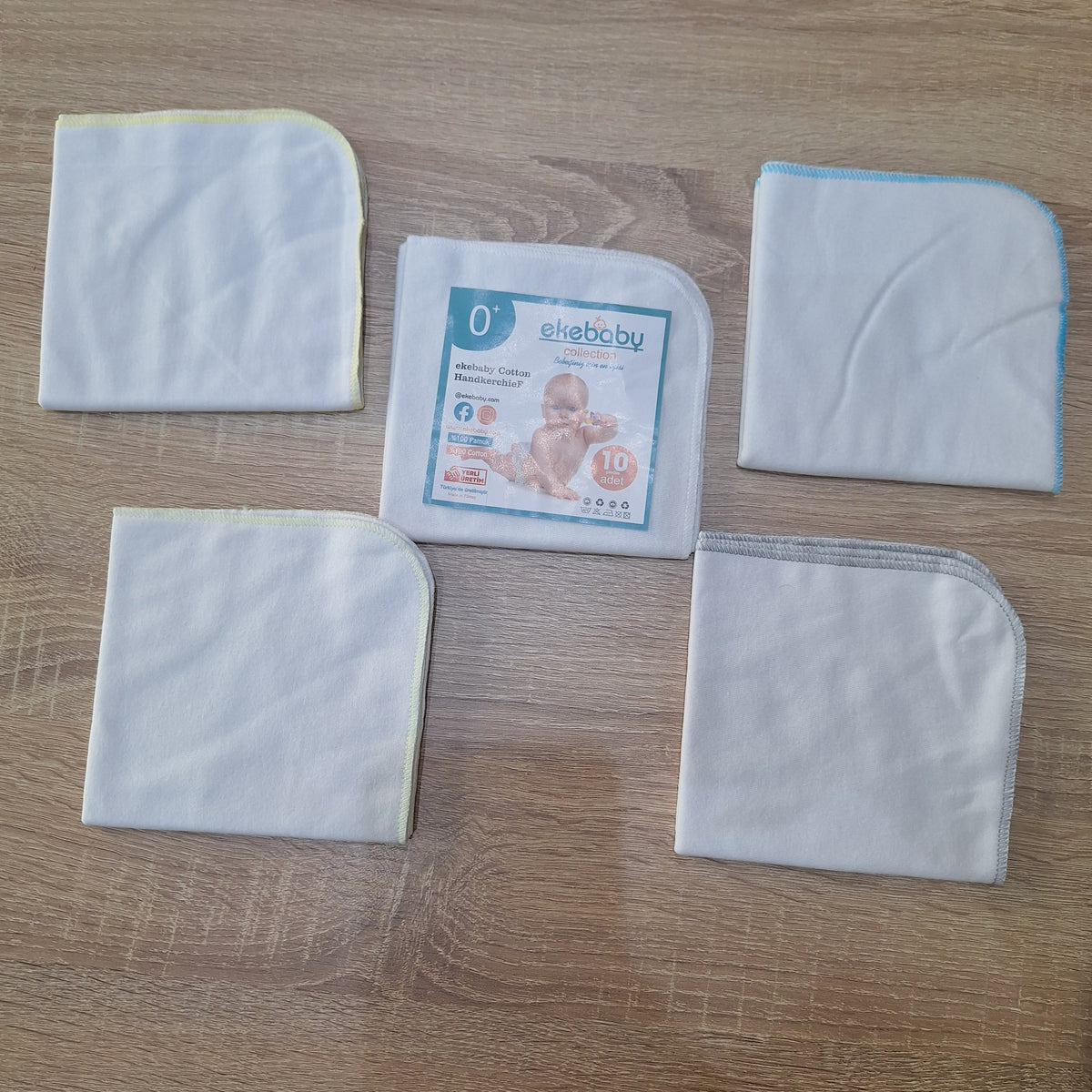handkerchief pack of 10 cotton blue