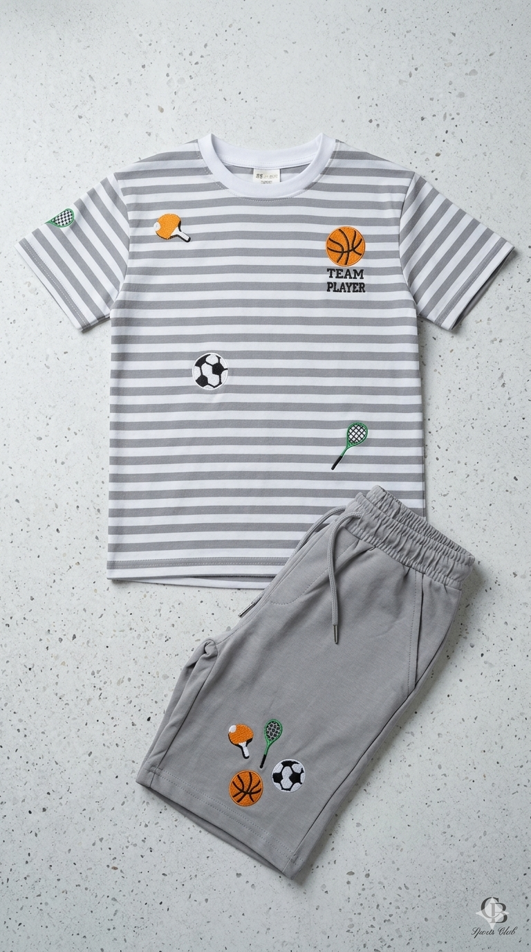 Cotton set football grey _age