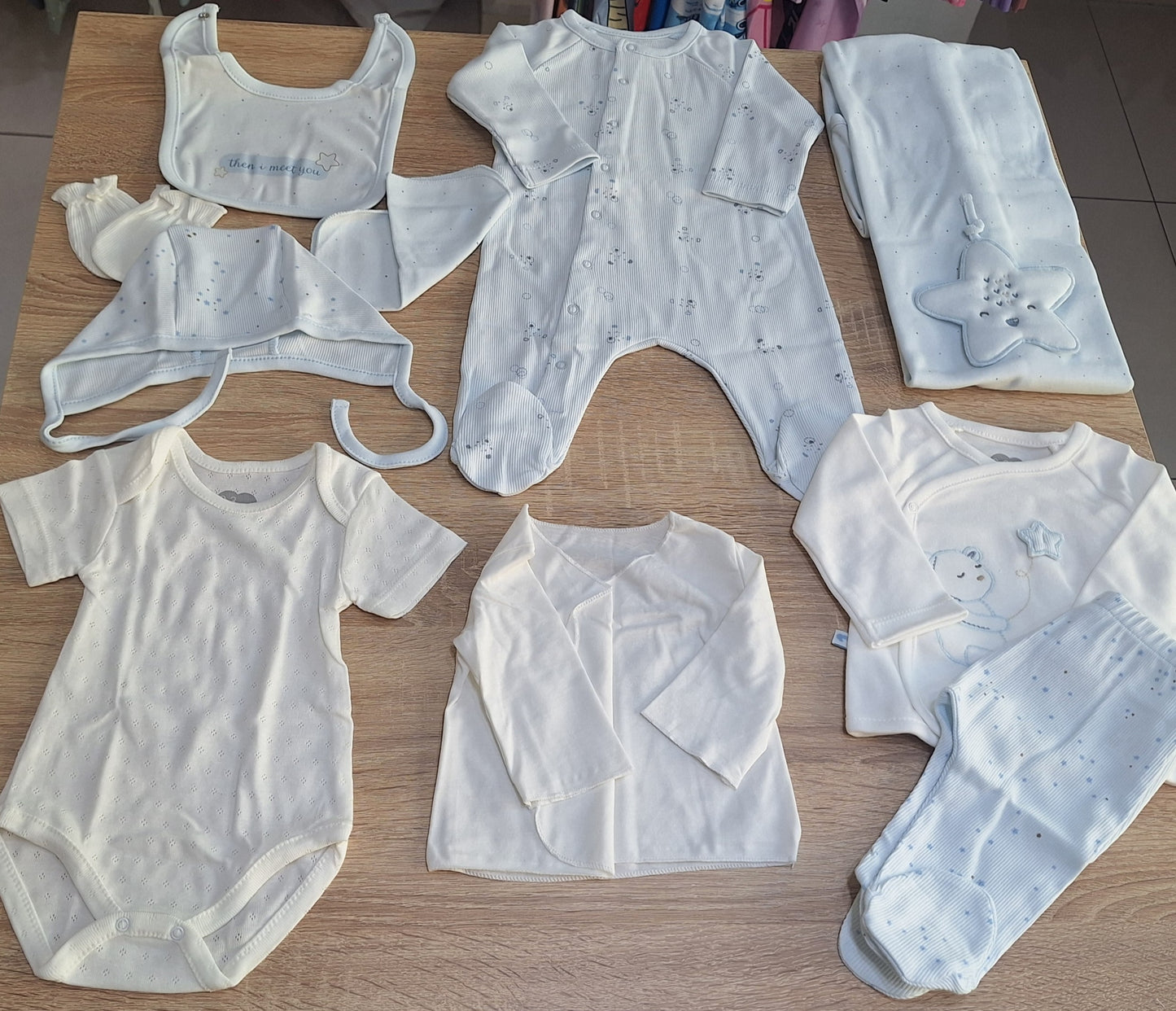 Hospital set blue teddy star 10 pieces _ caramell
