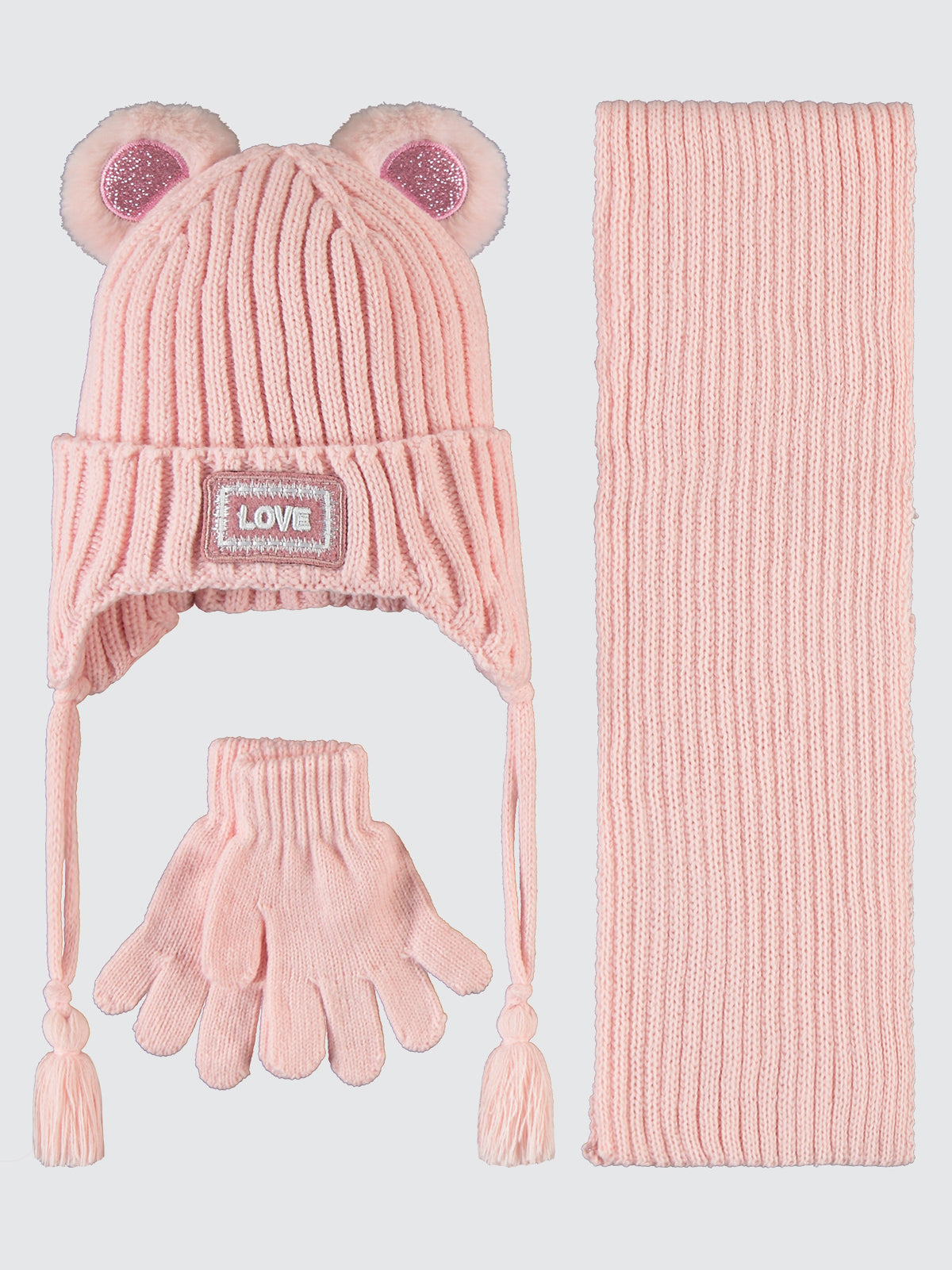 Love (2-5 years) - Scarf,beanie & gloves