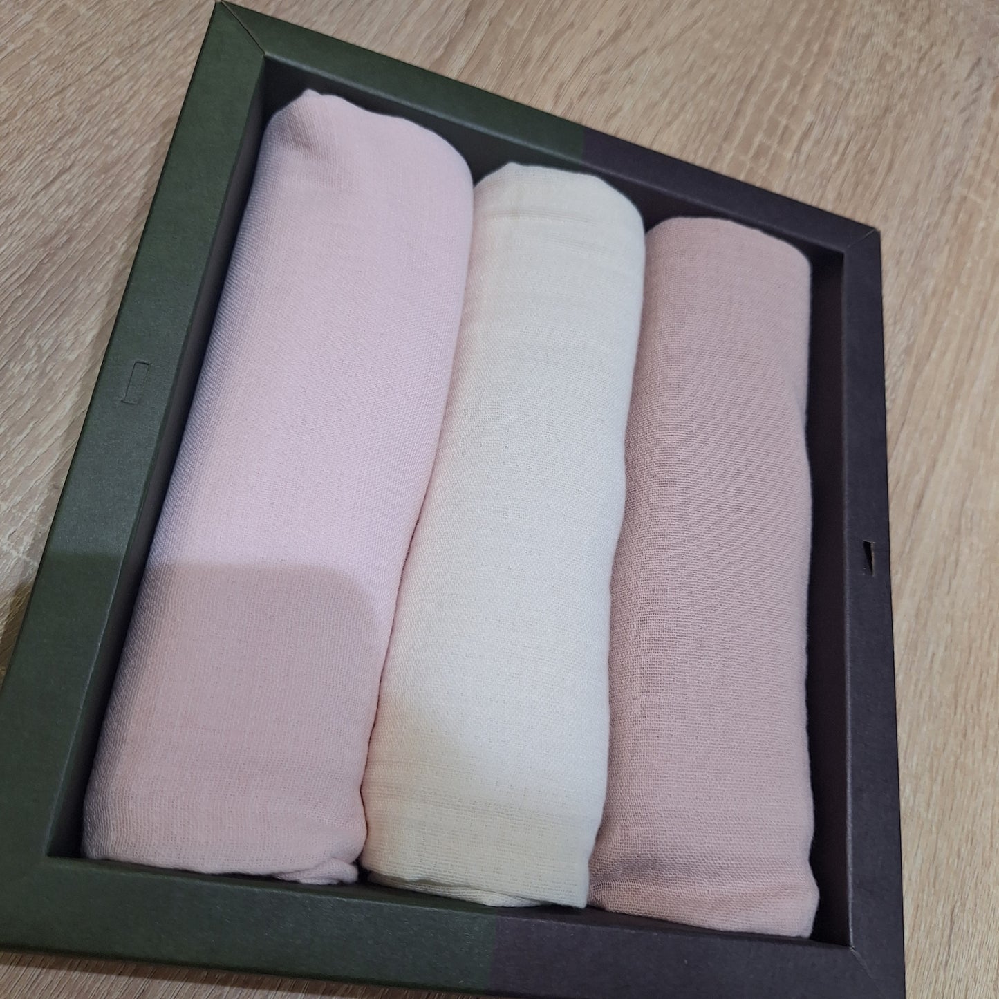 Caramell- pack of 3 Muslin blanckets