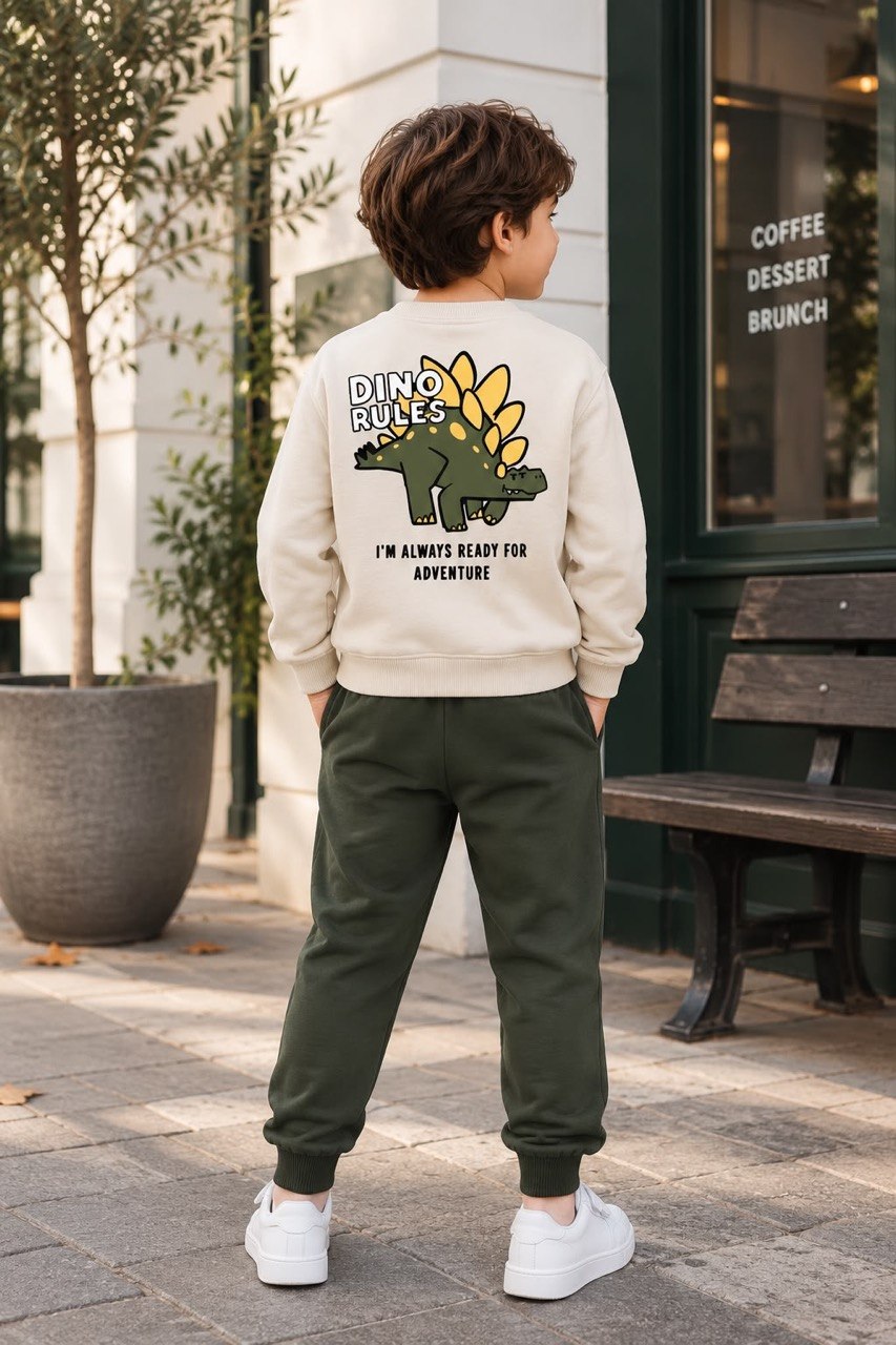Dino khaki- Cotton Set