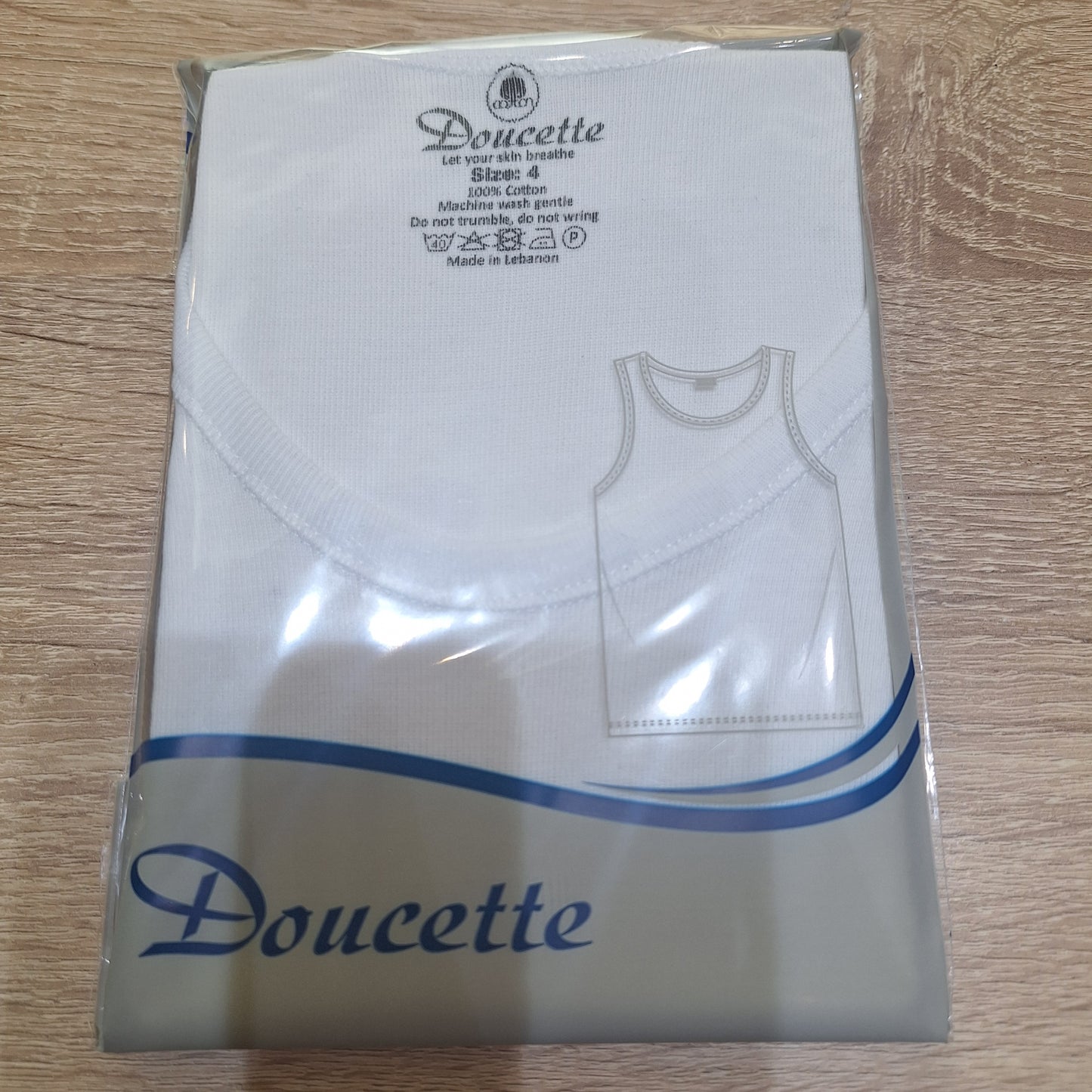 White singlet boy's cotton