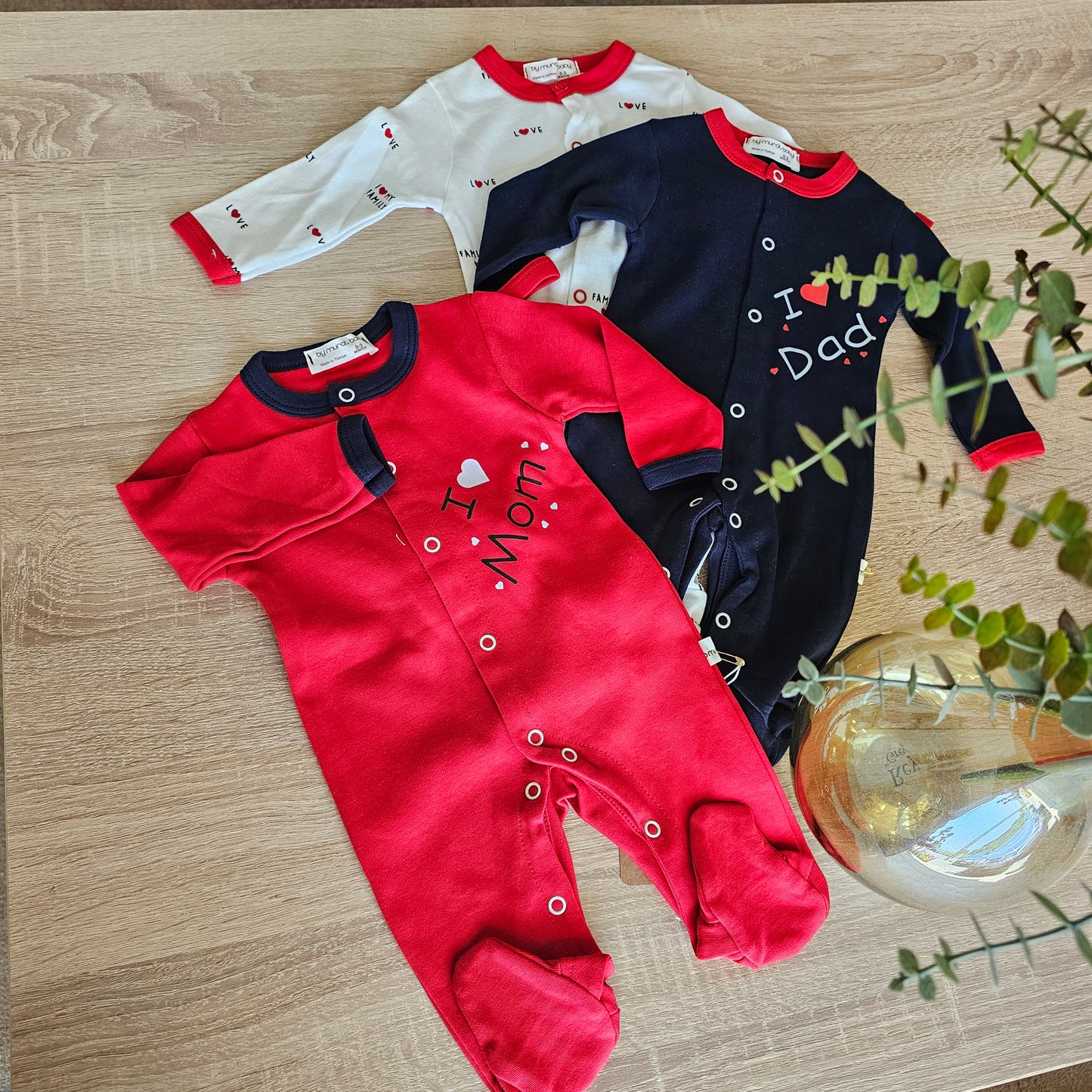 Mam & Das - pack of 3 cotton overalls