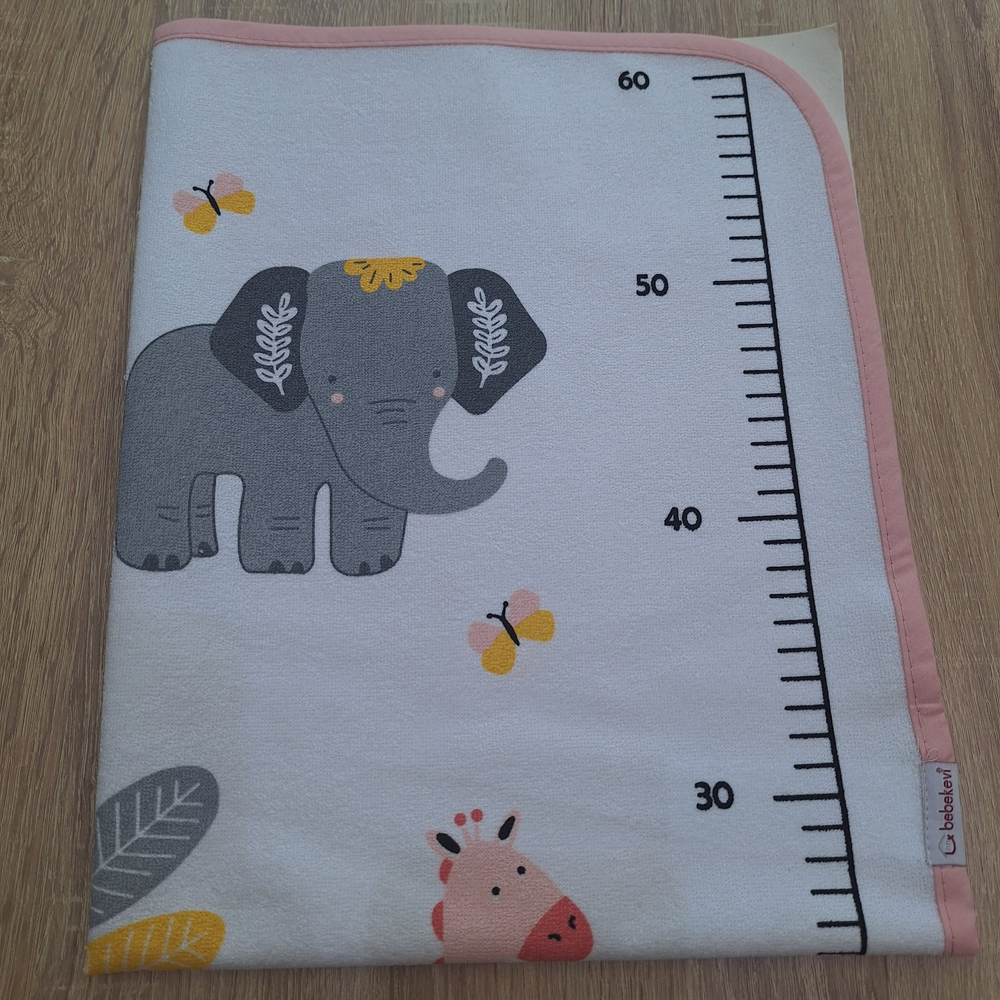 Changing mat pink elephant