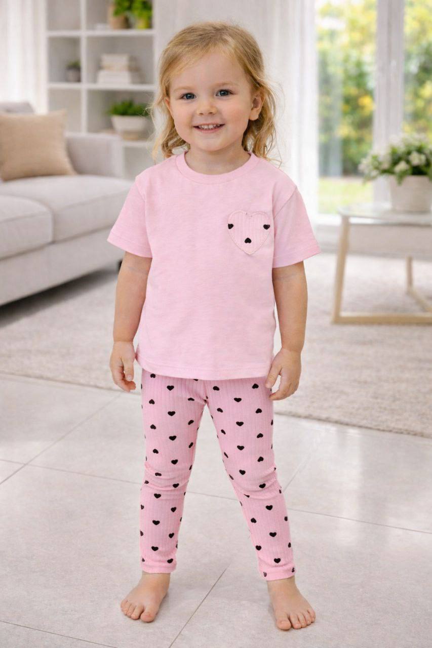 Heart dark pink set-liliboom
