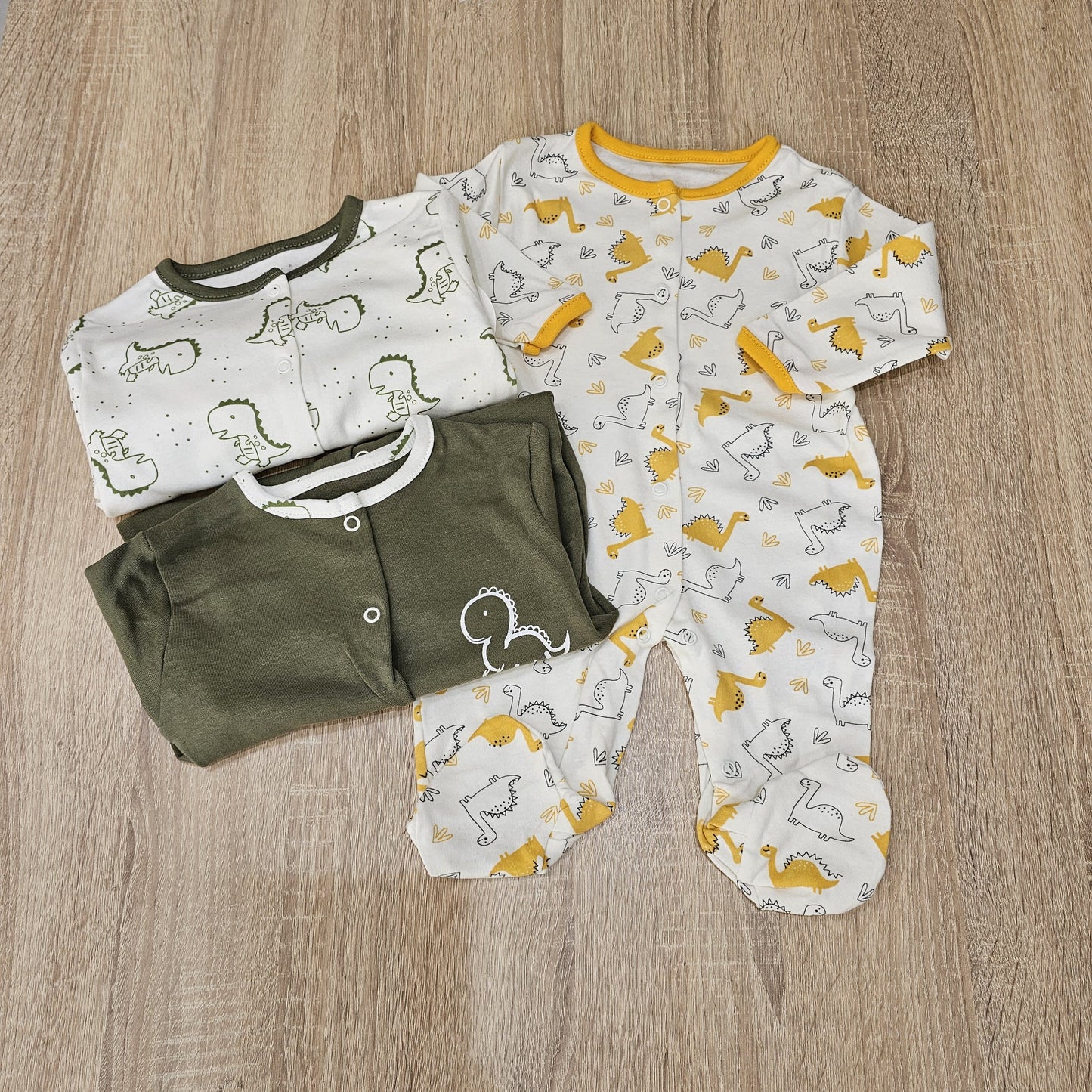 Dino- pack of 3 cotton overalls