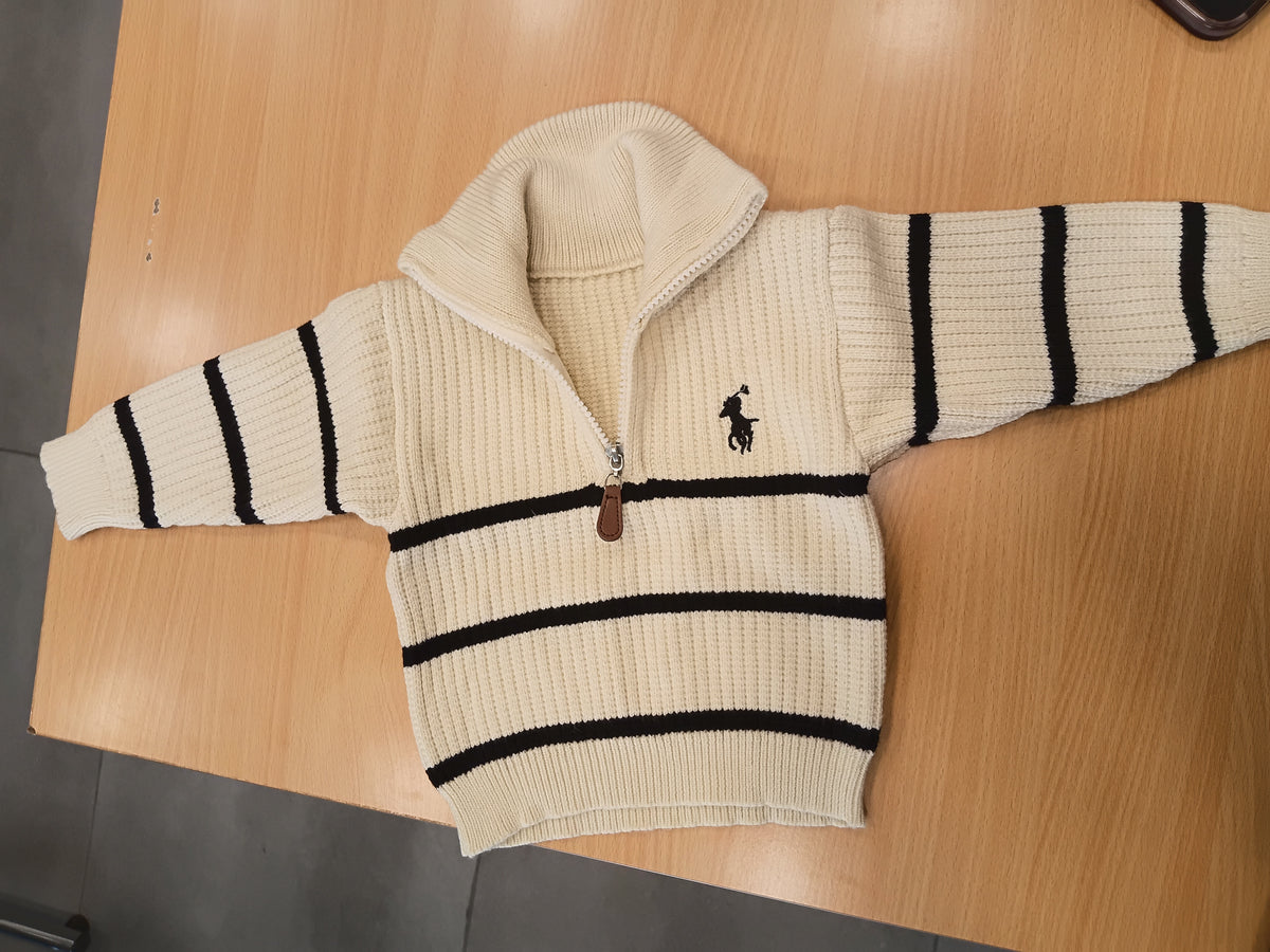 U.S. Polo beige and black sweater