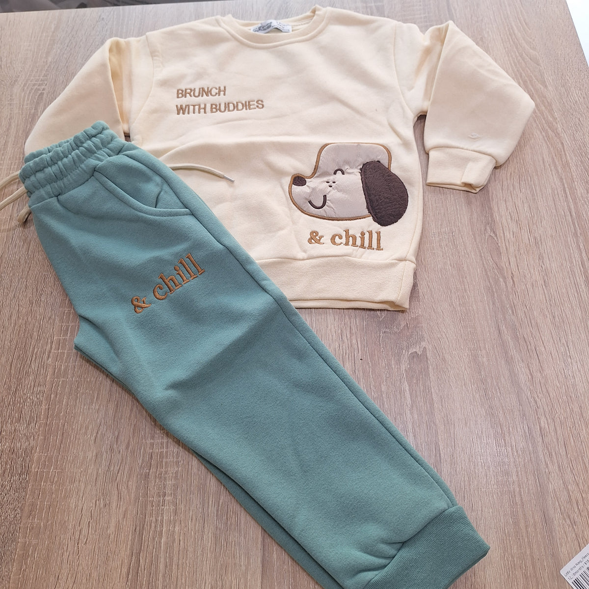 Dog &chill green fleece