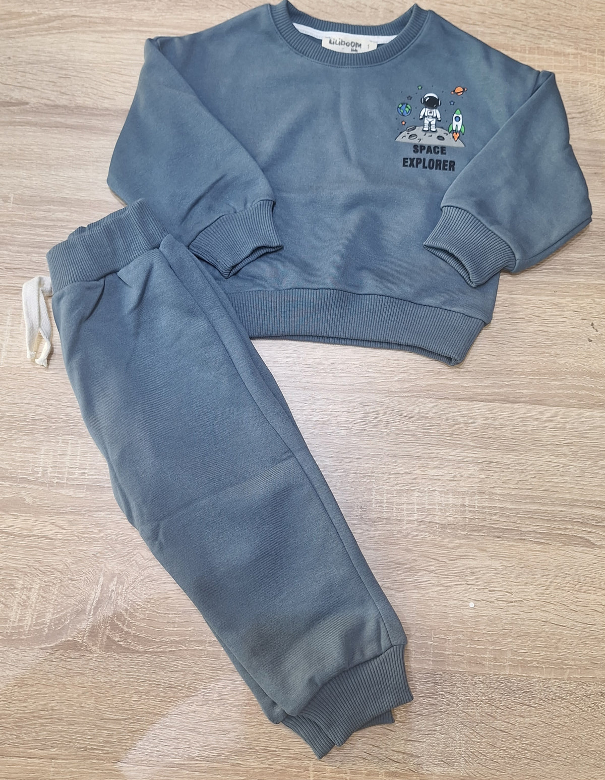 Cotton set dark grey space explorer _liliboom