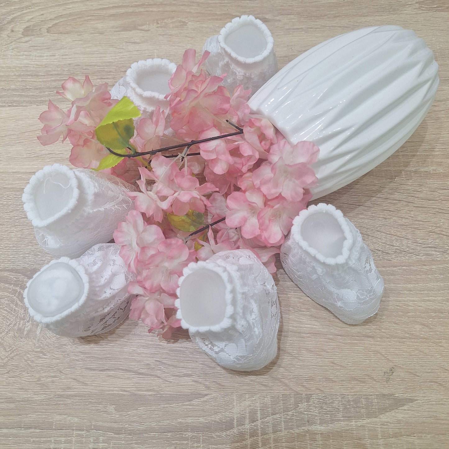 White dentel socks