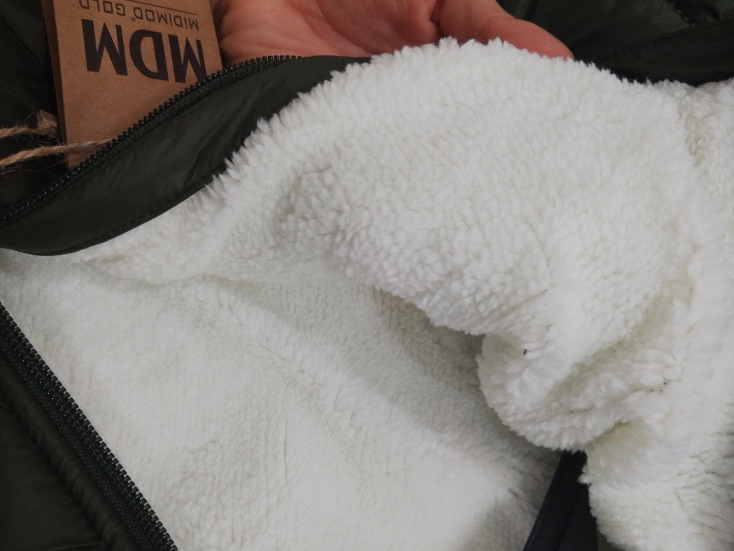 Anorak olive big - fleece inside